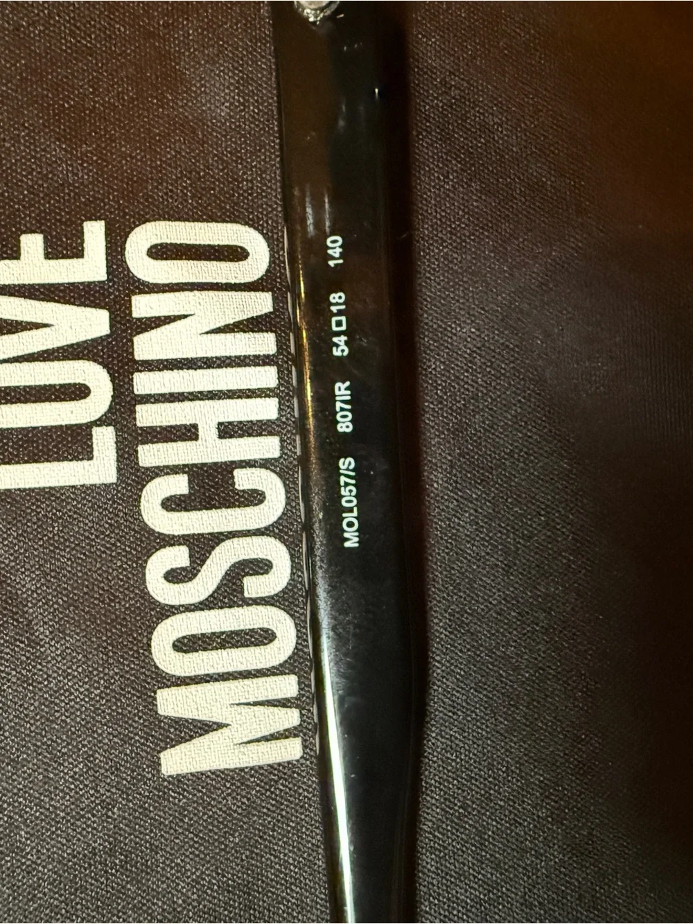 Love Moschino Black Sunglasses with Blue Case and Pouch